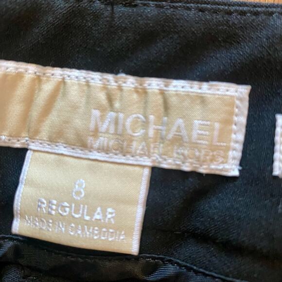 Michael Kors Gramercy Black Belted Straight Leg Trousers Womens 8 - Picture 10 of 13